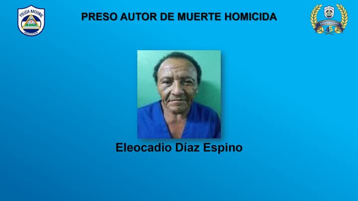 Eleocadio Díaz Espino, de 76 años, acusado de matar a su sobrina por ser lesbiana.