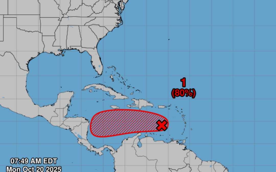 Onda tropical en el Caribe tiene 80% de probabilidad de convertirse en ciclón y apunta a Nicaragua