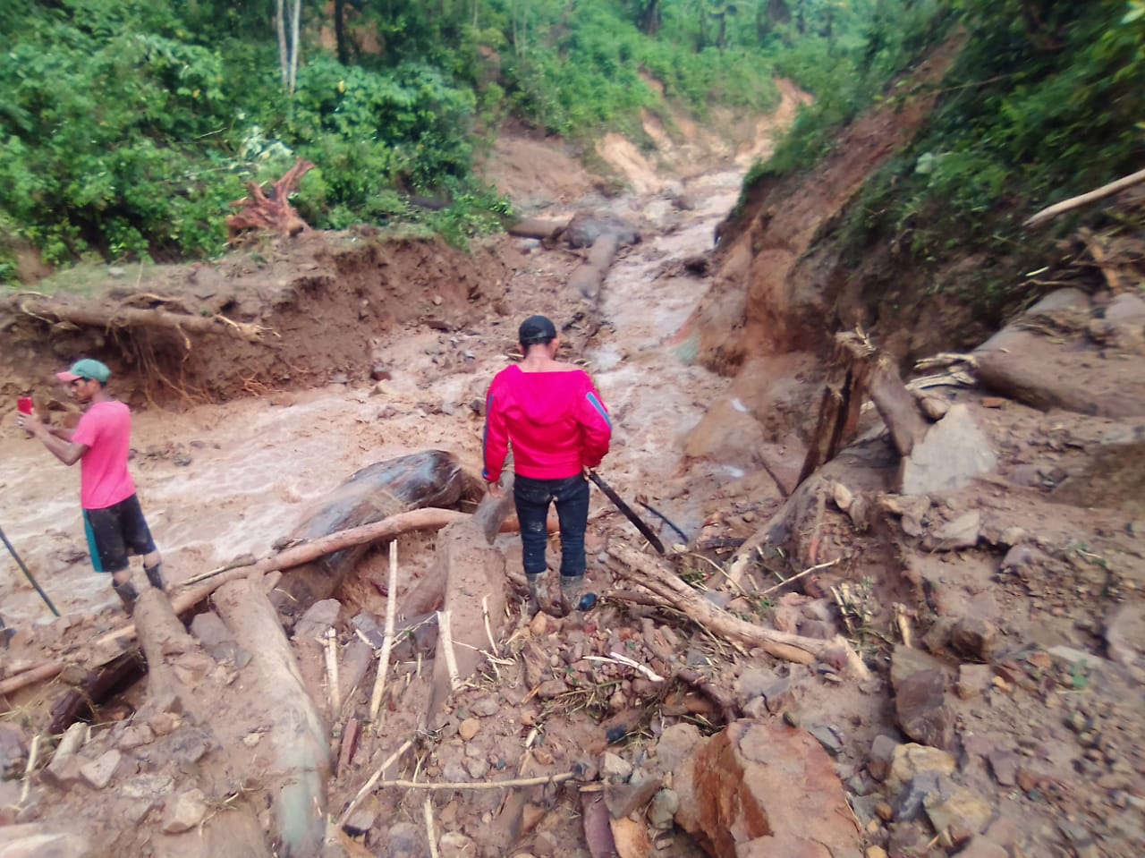 Deslave en Wiwilí: una persona fallecida y 40 familias autoevacuadas