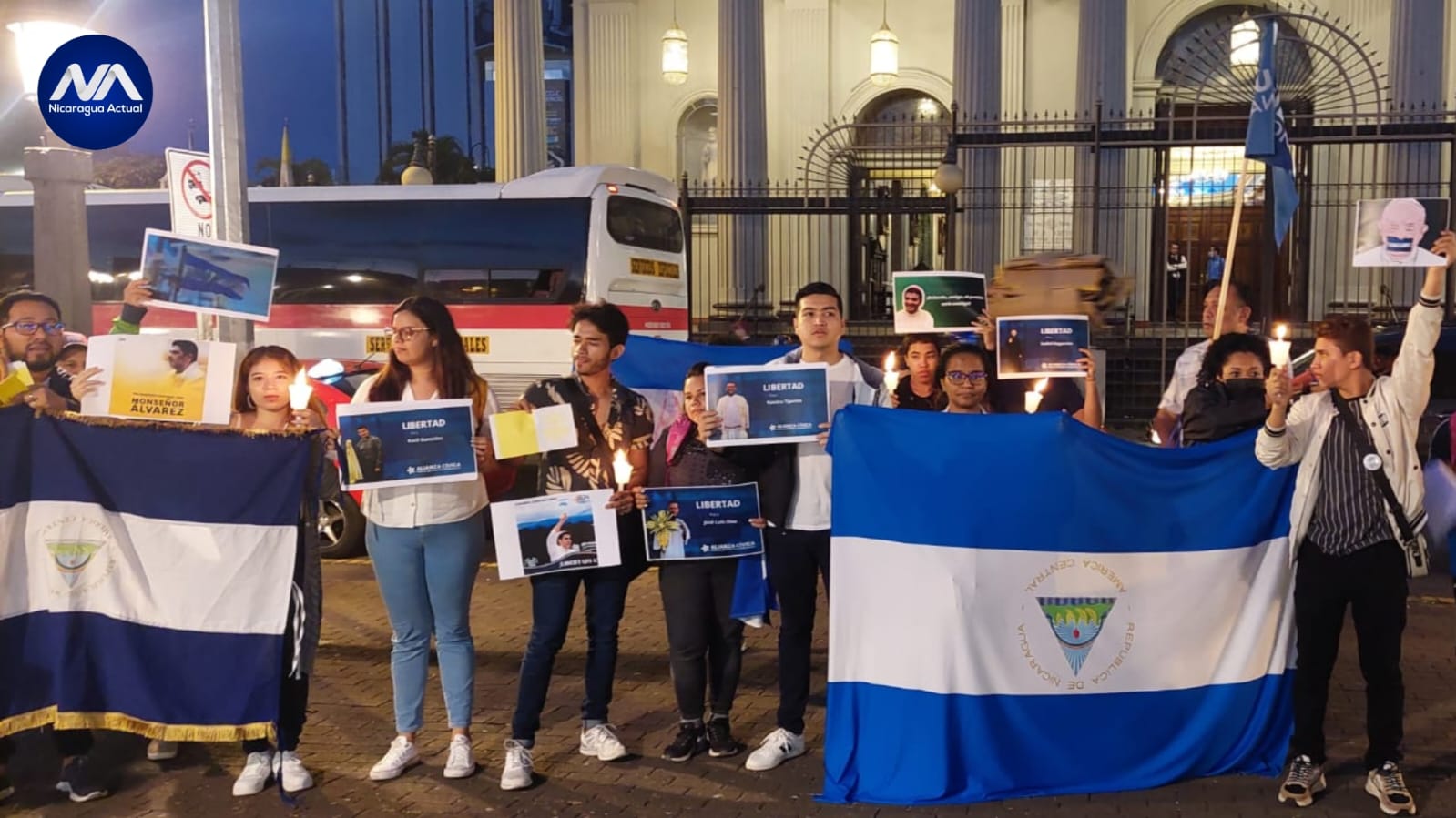 Los exiliados nicaragüenses en Costa Rica piden la libertad de monseñor Rolando Álvarez