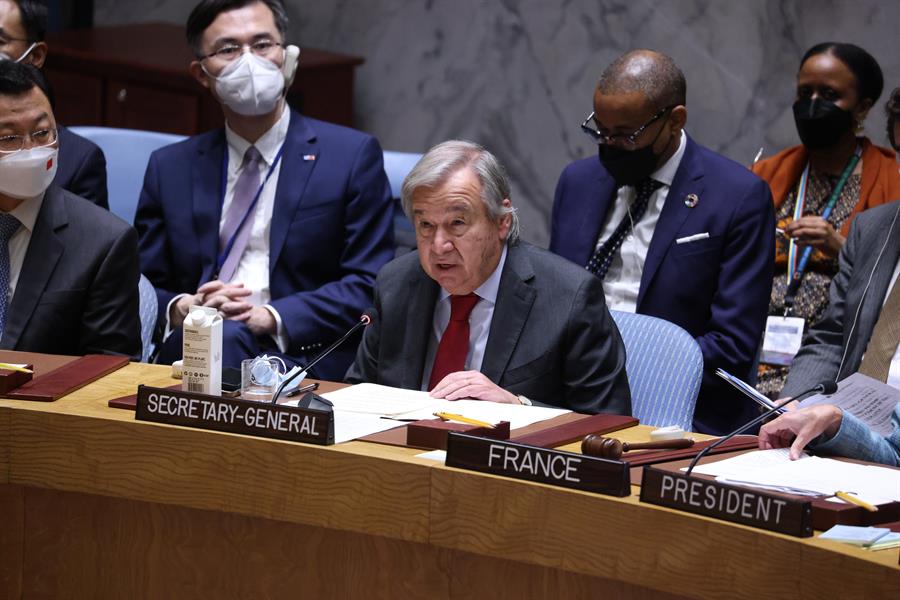 Guterres ve «totalmente inaceptable» la amenaza de usar armas nucleares