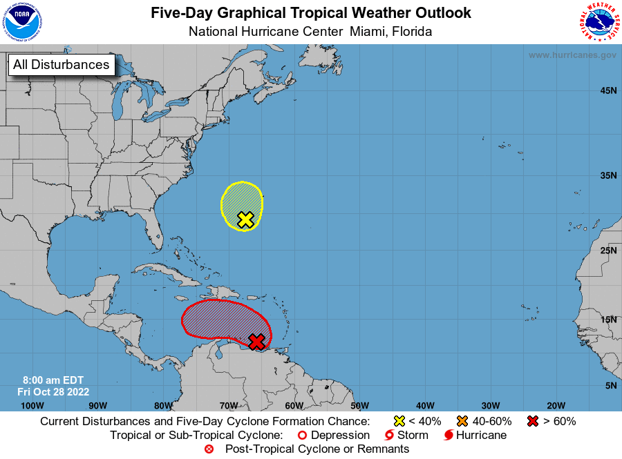 Centro Nacional de Huracanes alerta sobre posible depresión tropical en el Mar Caribe