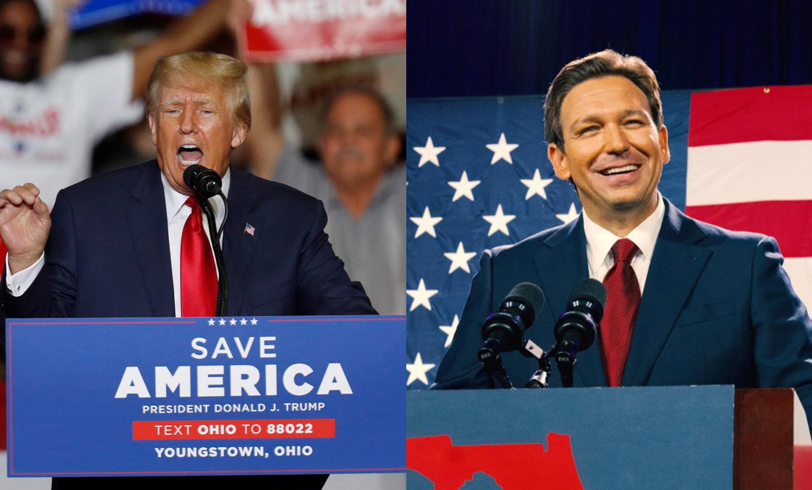 Donald Trump ataca a DeSantis, que se perfila como favorito para 2024