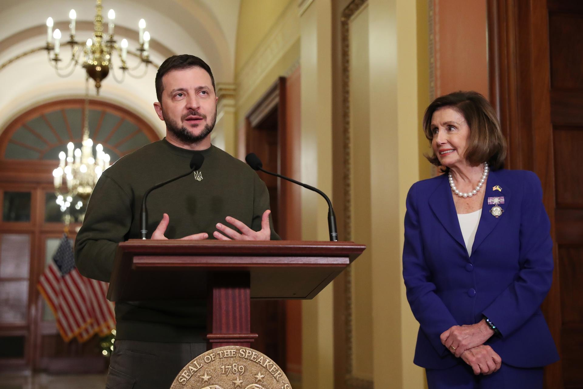Zelenski pide al Congreso de Estados Unidos más ayuda para acelerar la victoria en Ucrania