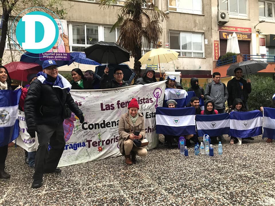 Nicas en España protestan contra Ortega y demandan sanciones