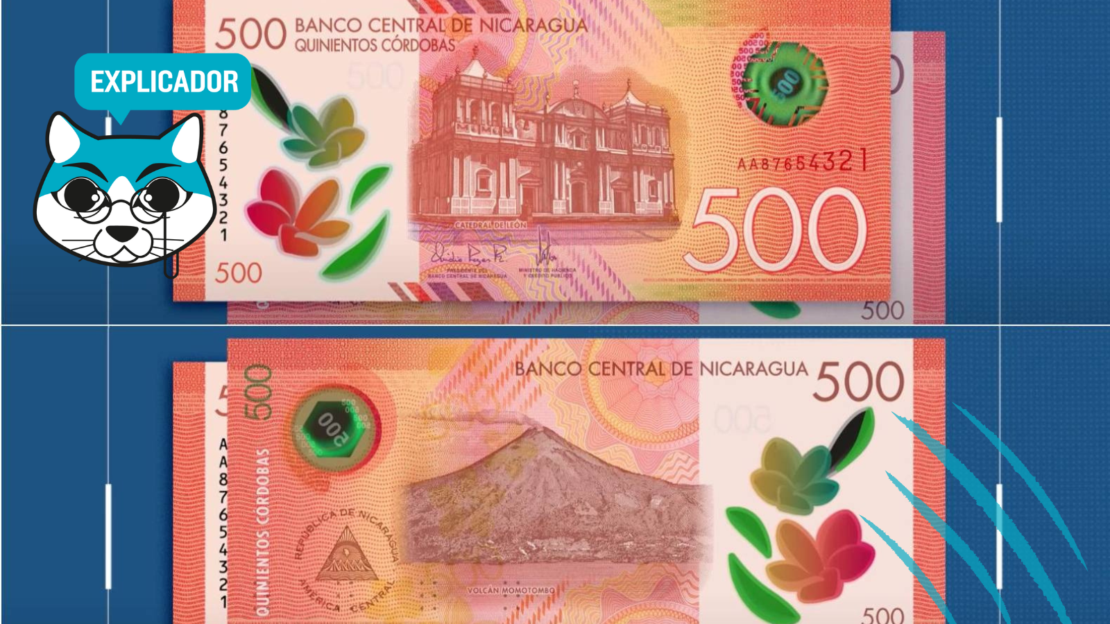 El Banco Central pone en circulación nuevo billete de 500 córdobas. Te explicamos cómo detectar uno falso