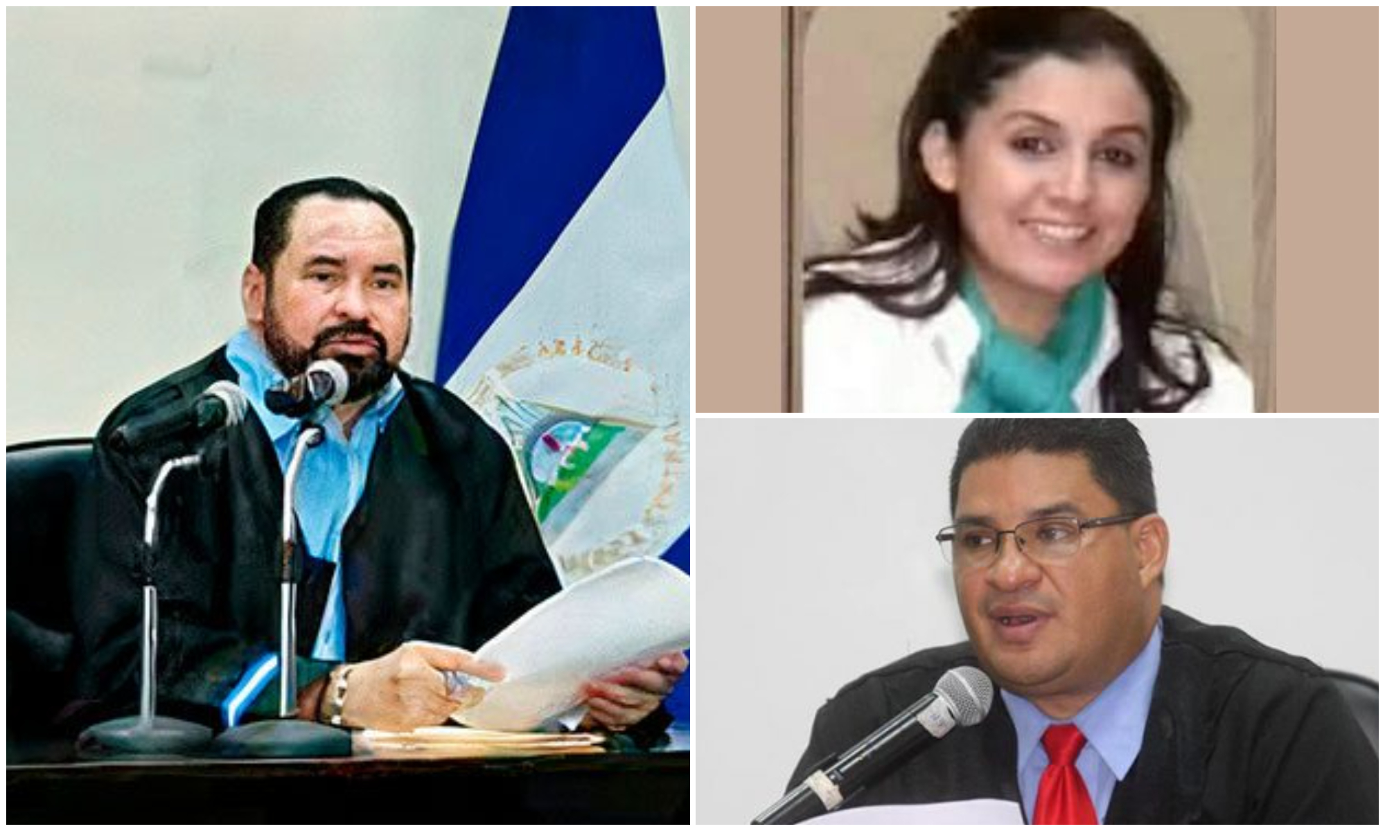 Este es el historial de los tres jueces orteguistas sancionados por Estados Unidos