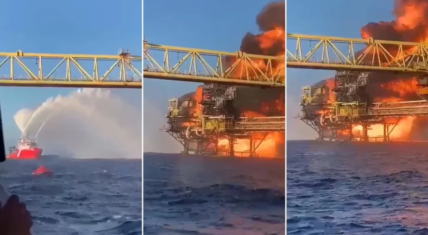Al menos tres desaparecidos tras una explosión en una plataforma de Petróleos Mexicanos