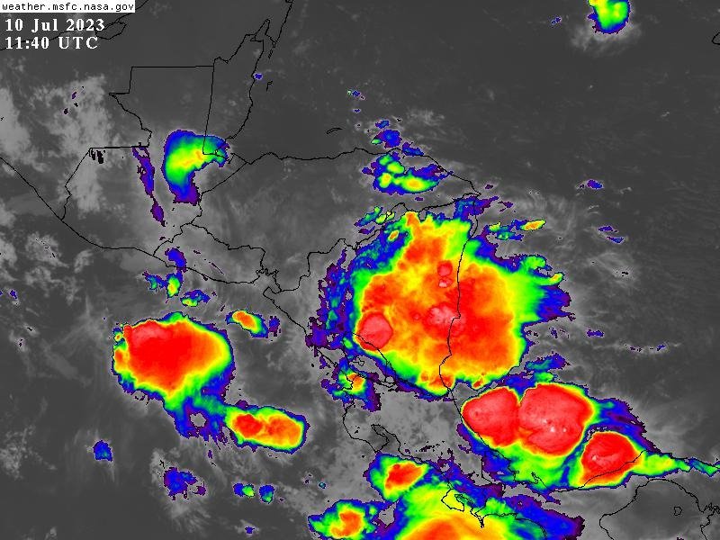 Seguirán las lluvias con tormentas eléctricas hasta el miércoles en Nicaragua