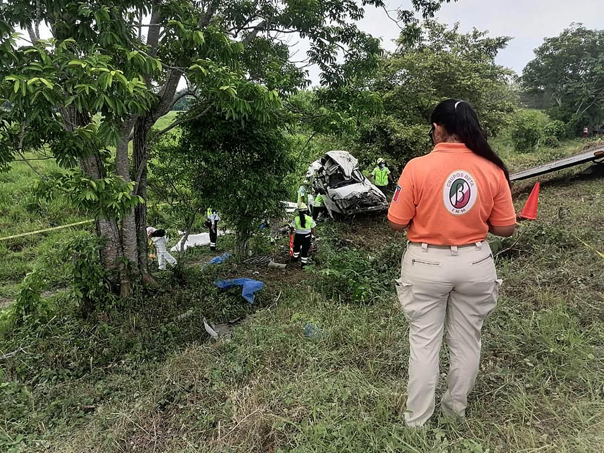 Mueren cinco migrantes hondureños en un accidente carretero en el sureste de México