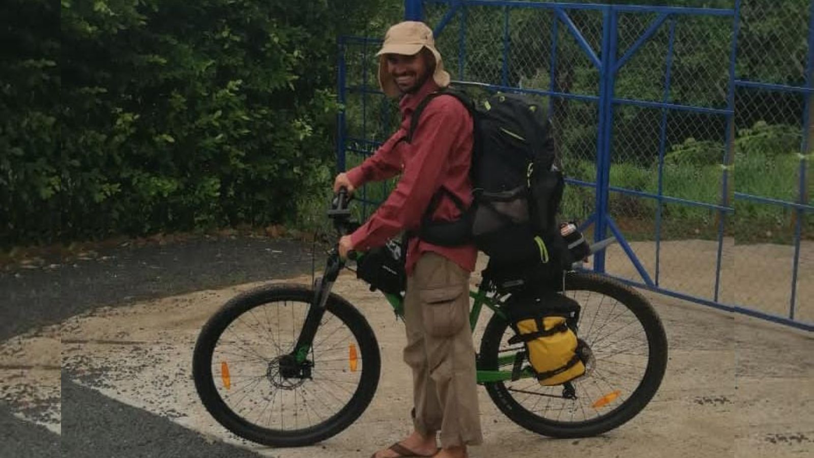 Un francés que cruza el mundo en bicicleta hace escala en Nicaragua