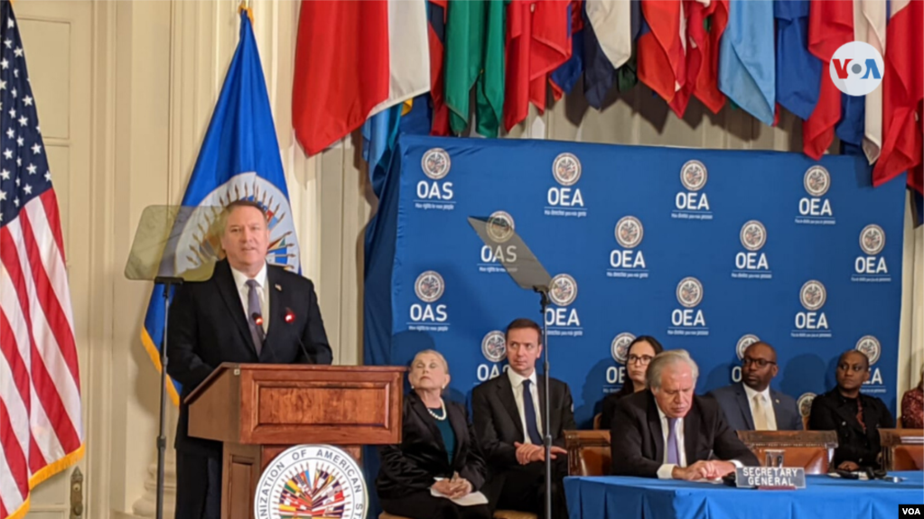Nicaragua, Venezuela y Cuba son “manchas de tiranía” en América, critica Pompeo
