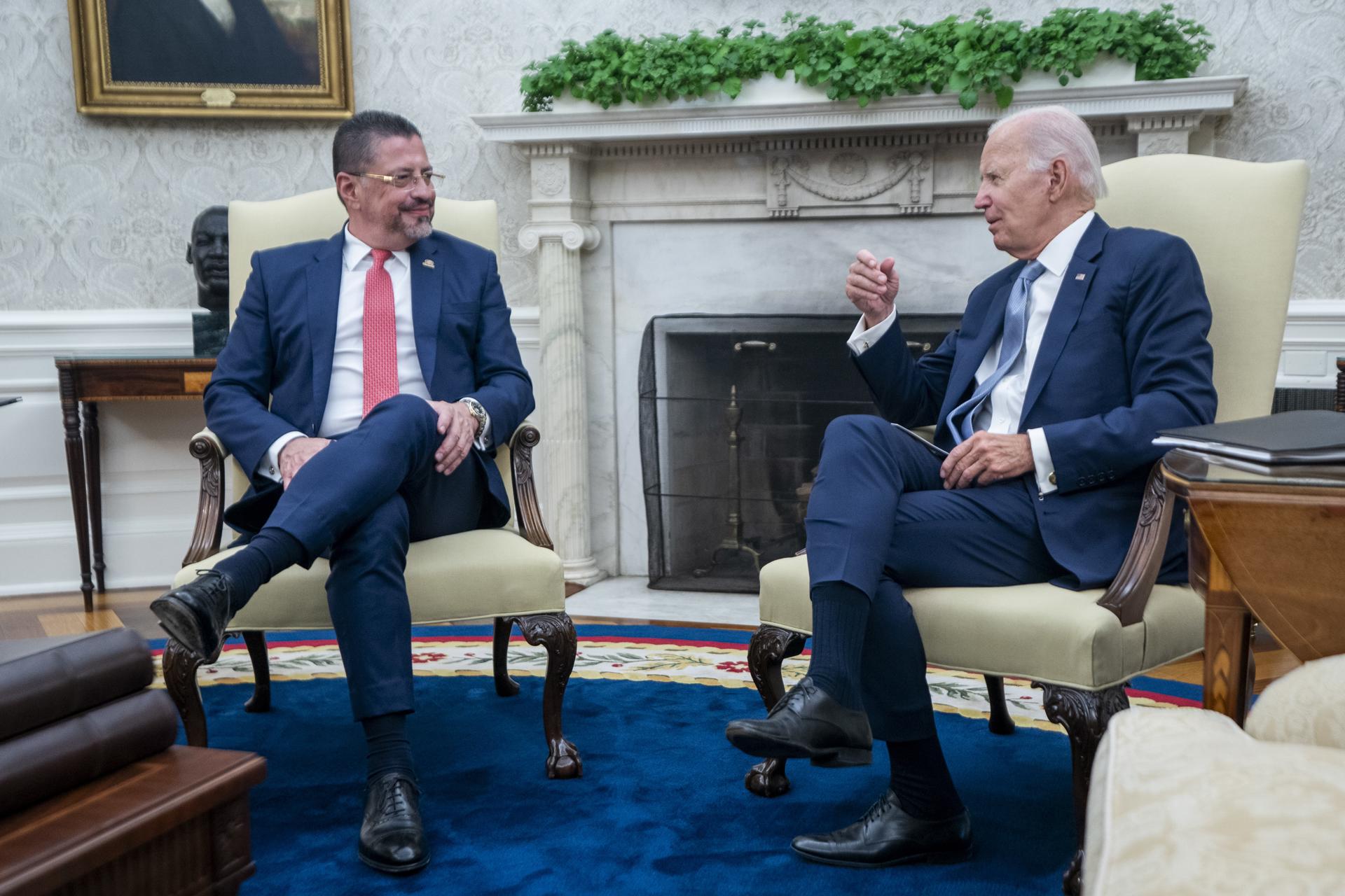 Biden agradece a Chaves el apoyo de Costa Rica en el manejo de los flujos migratorios