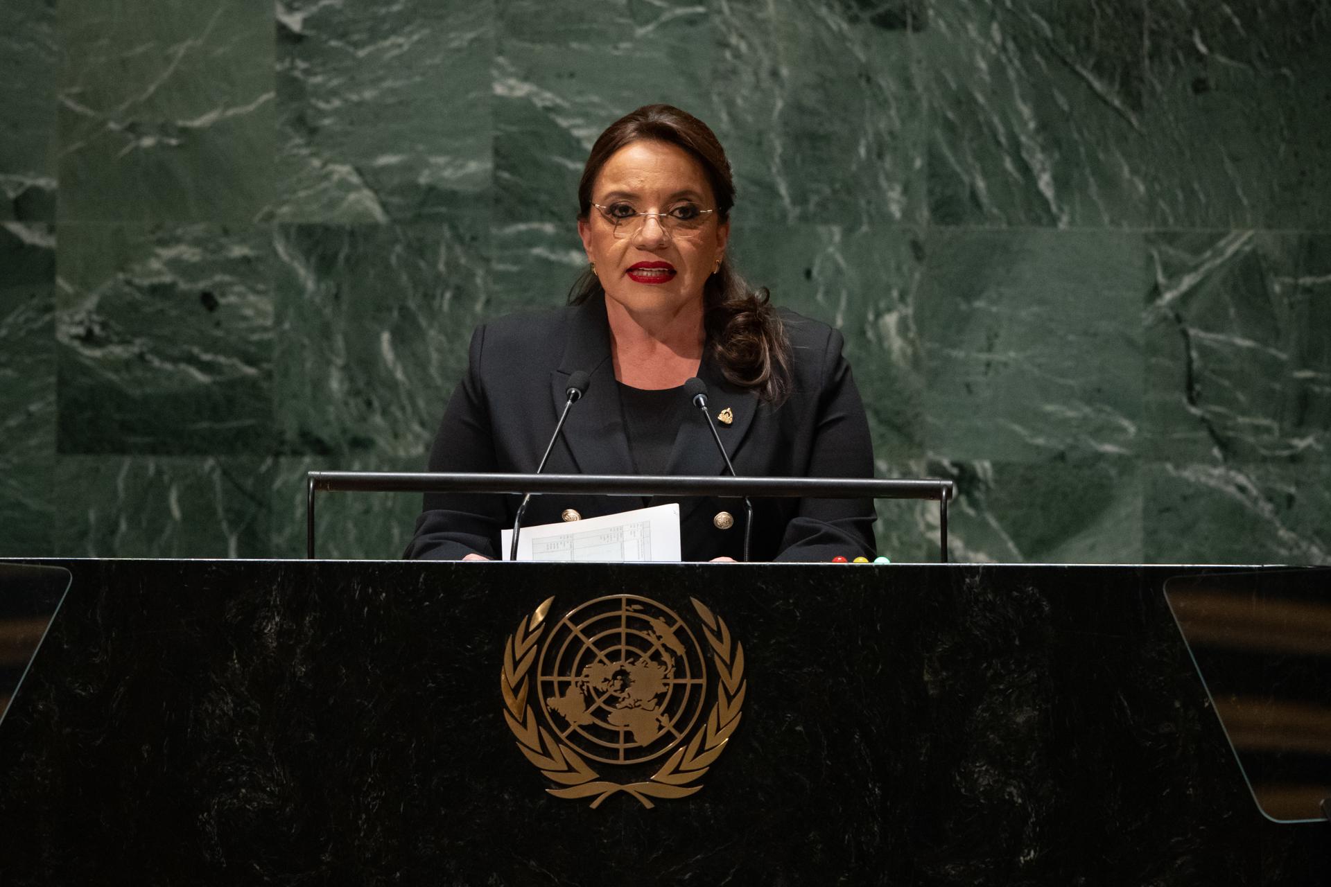 Xiomara Castro insiste en la ONU en “eliminar sanciones contra Nicaragua”