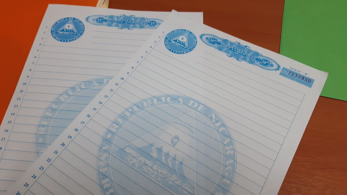 Precio del papel sellado  llega a 110 córdobas en el mercado y escasez aumenta