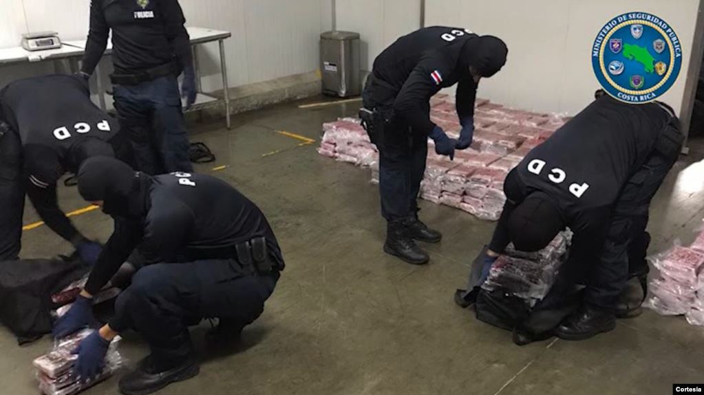 Costa Rica decomisa alijo de drogas valorado en U$126 millones, el más grande de su historia
