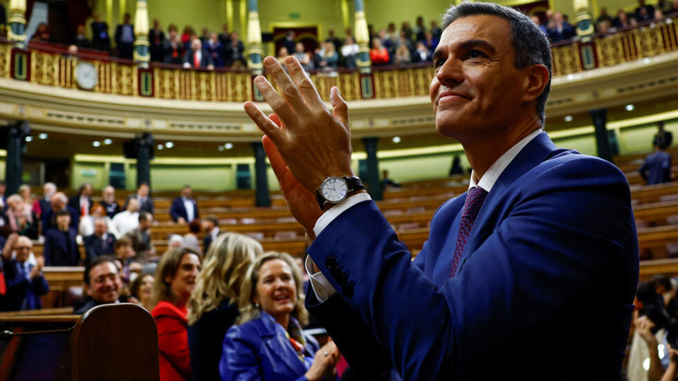 El Congreso de España reelige al socialista Pedro Sánchez como presidente del Gobierno