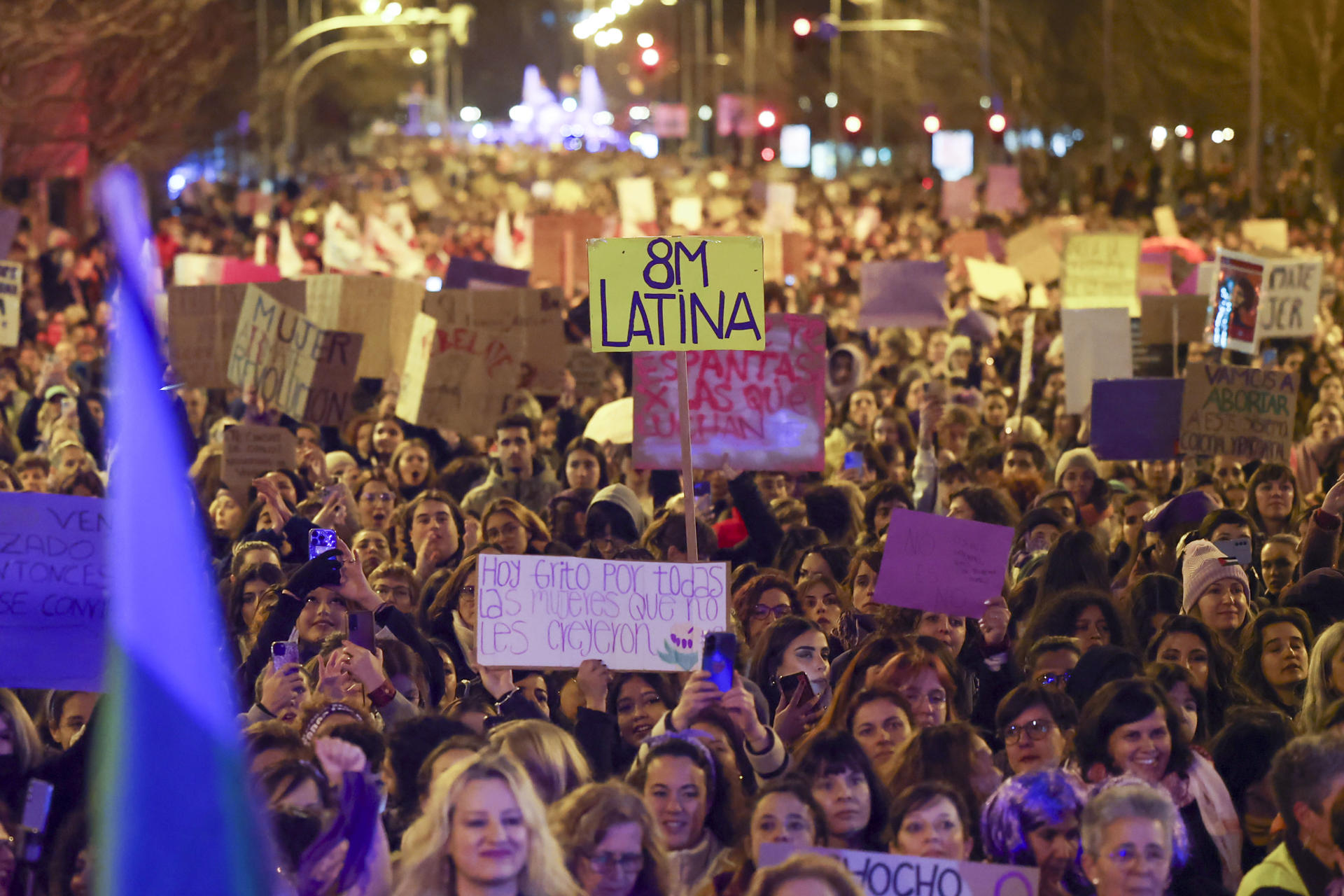 El feminismo vuelve a demostrar su poder de movilización en toda España