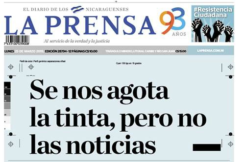 La Prensa lanza SOS y Ortega se niega a entregar insumos secuestrados