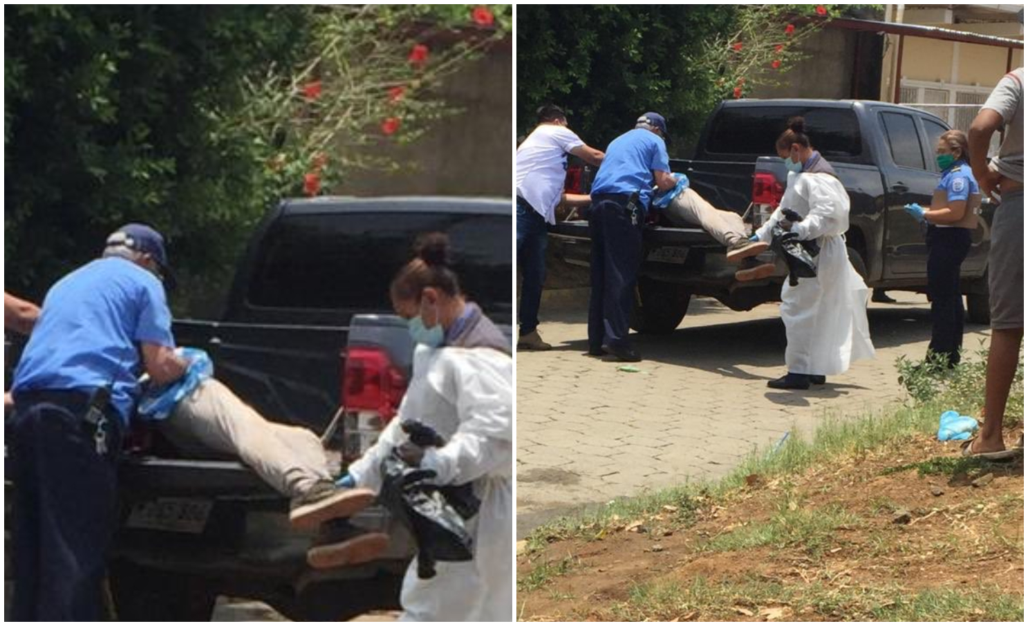 Un vendedor cae muerto en Tipitapa y envuelven el cuerpo en bolsas negras