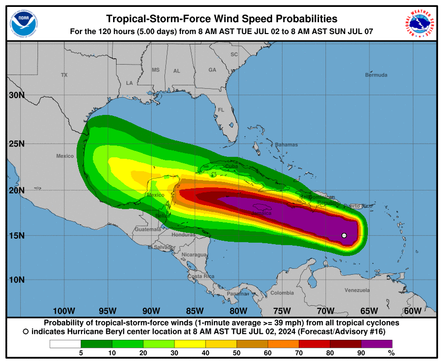 Beryl, una amenaza mortal para el Caribe y motivo de preocupación científica