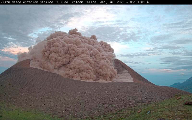 Volcán Telica incrementa actividad: 10 explosiones en menos de tres horas