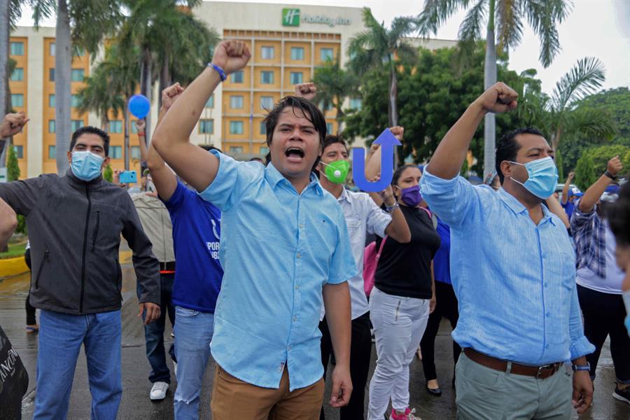 Unidad y resistencia, el llamado de opositores durante piquete exprés en Managua