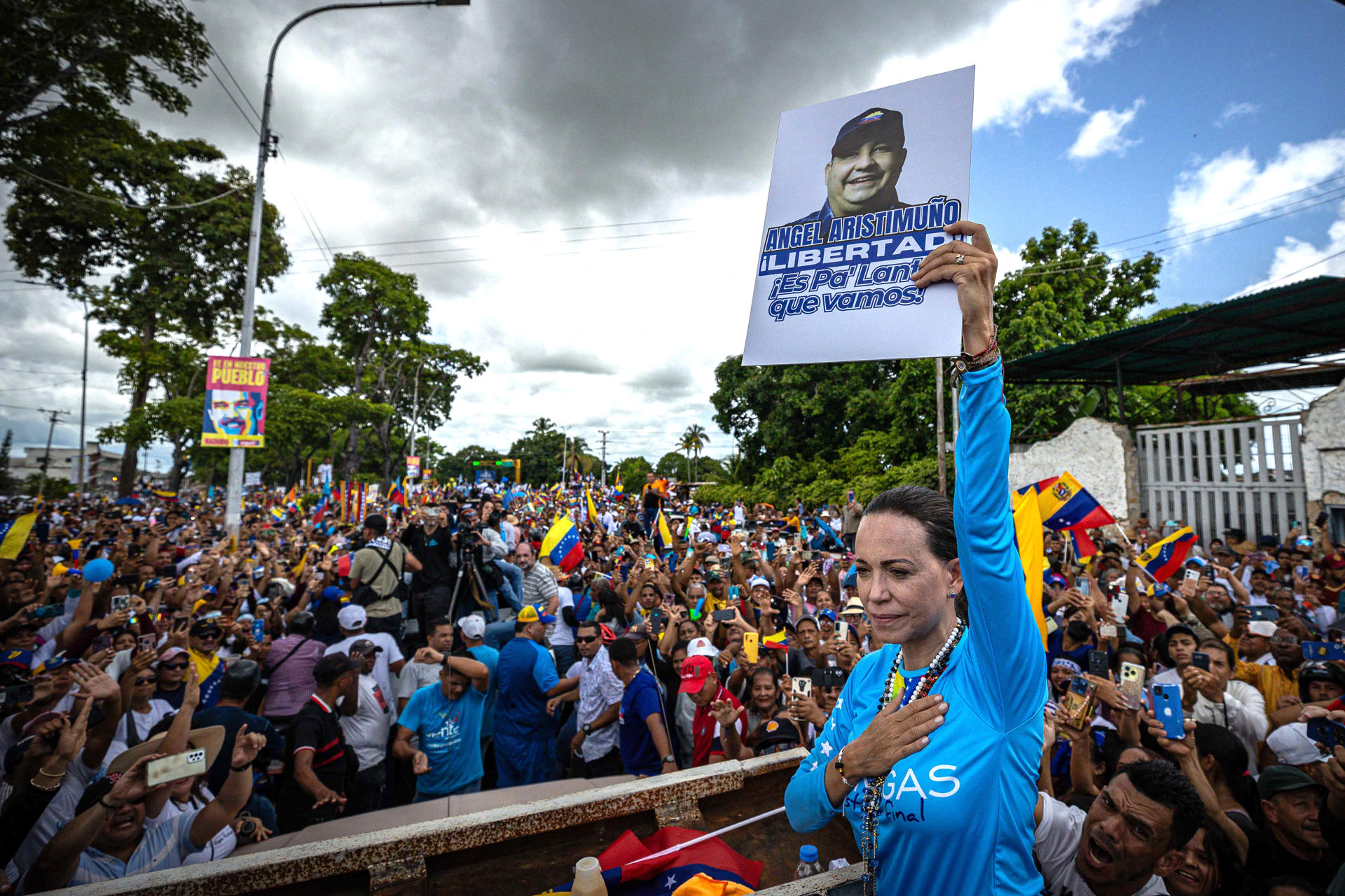 María Corina Machado llegó, vio y venció en Maturín, en el noreste de Venezuela