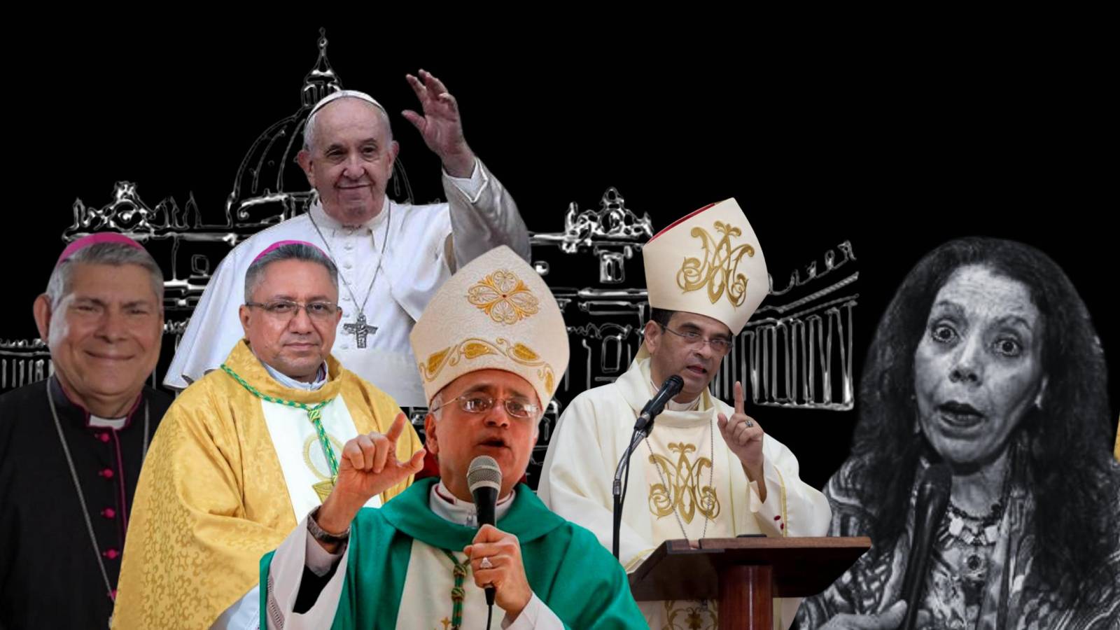 El Vaticano mantiene en sus cargos a cuatro obispos desterrados que Rosario Murillo no puede destituir