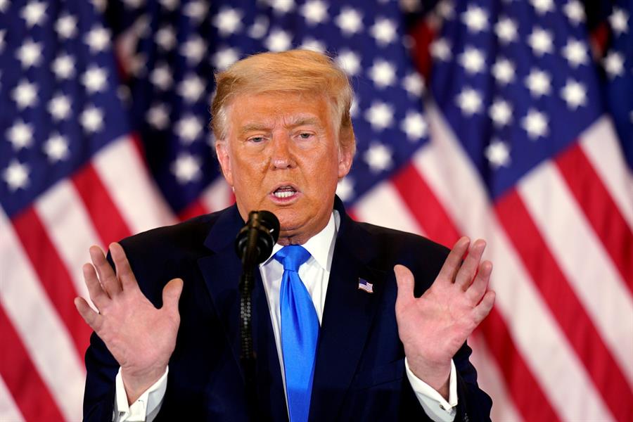 Trump denuncia fraude electoral y exige parar el recuento