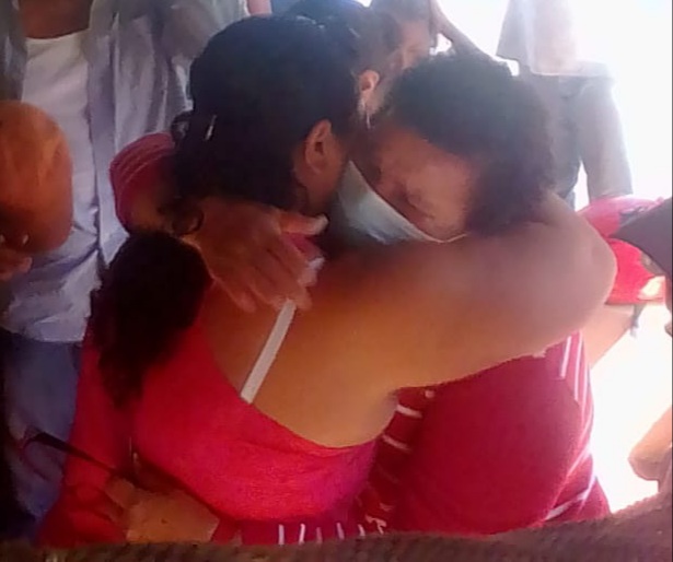 Juana Estela López, presa política de la Isla de Ometepe es recibida en su casa