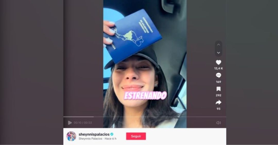 Sheynnis Palacios presume nuevo pasaporte nicaragüense y afirma que pronto volverá