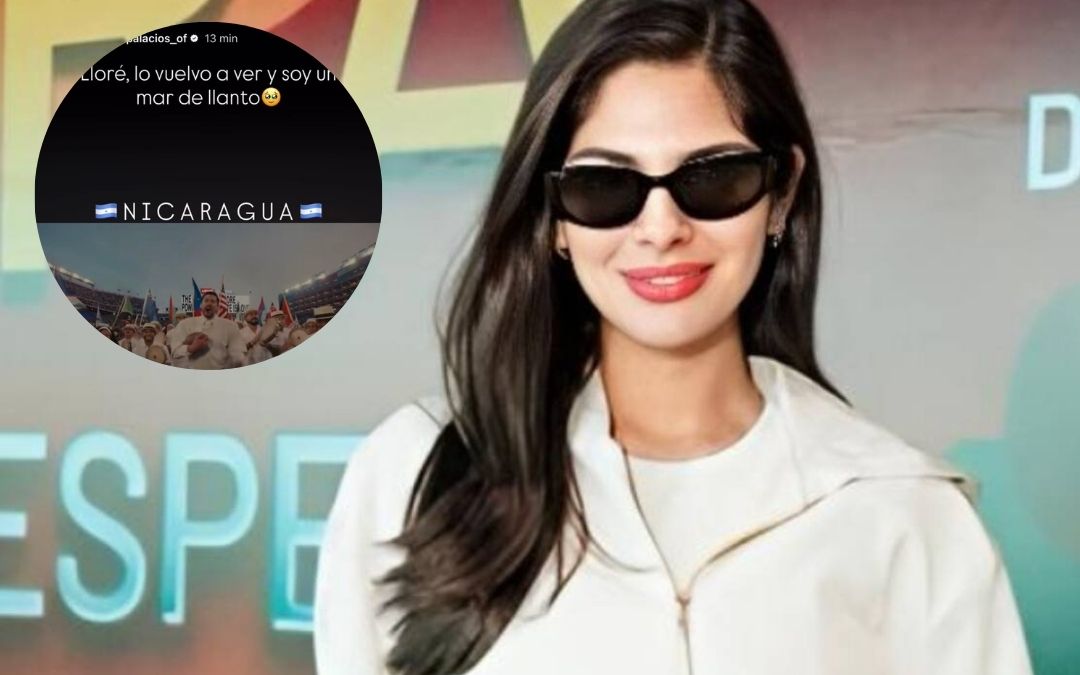 Sheynnis Palacios, conmovida hasta las lágrimas al ver la bandera de Nicaragua en el Super Bowl