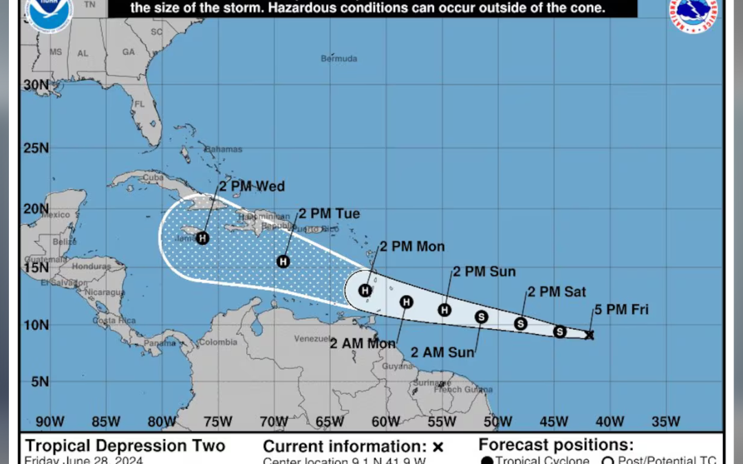 Se forma la tormenta tropical Beryl que puede llegar a ser el primer huracán de 2024