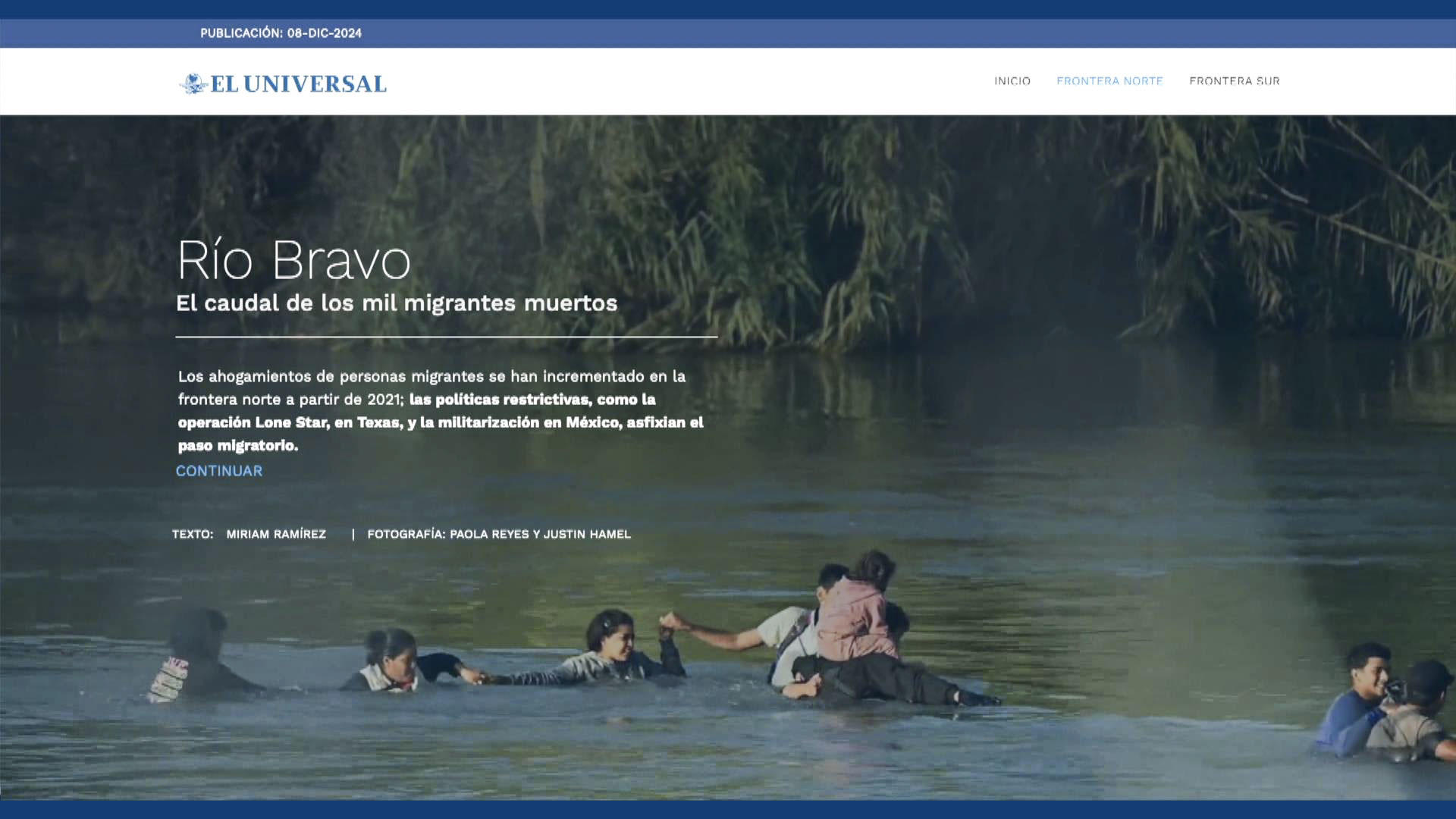 El Universal, Premio Rey de España por documentar el grave aumento de migrantes ahogados