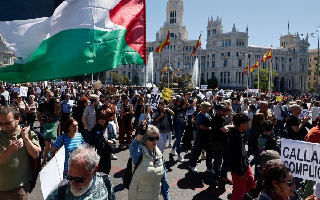 Casi un centenar de ciudades españolas vuelven a la calle para apoyar al pueblo palestino