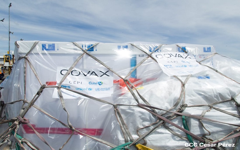 Llegan las 135 mil dosis de vacunas donadas a Nicaragua a través del mecanismo COVAX