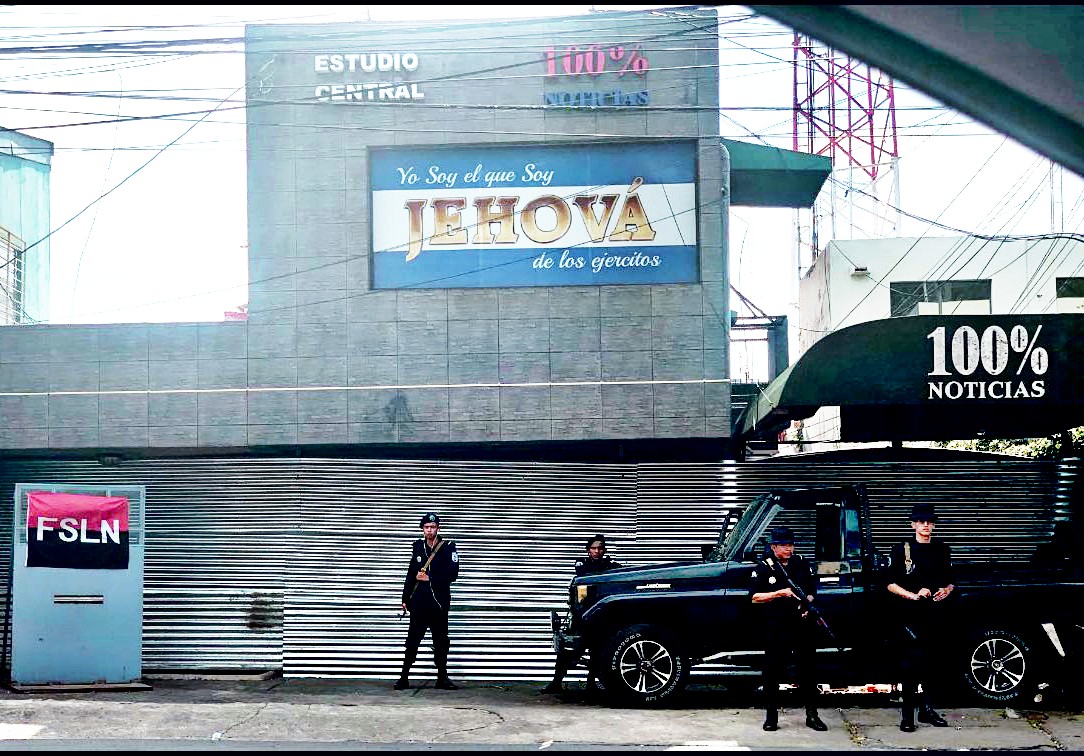 100% Noticias convertido en “cuartel de paramilitares sandinistas”