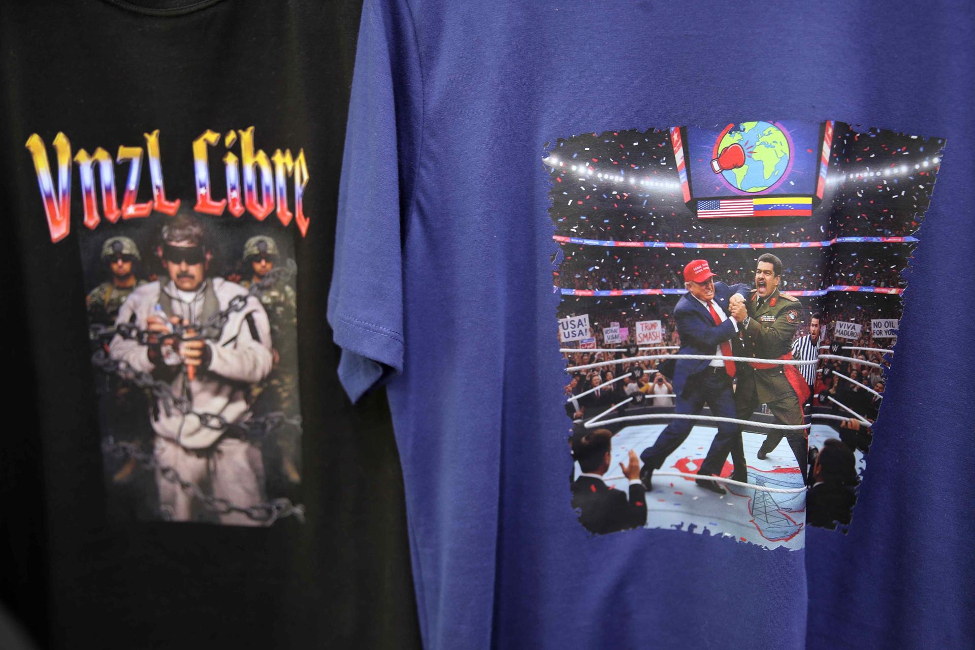 Las camisetas de la captura de Maduro se convierten en moda entre los venezolanos en Perú