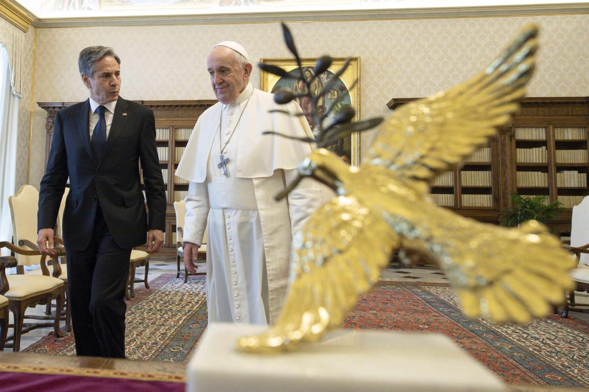 El Papa y Blinken conversan sobre derechos humanos en El Vaticano