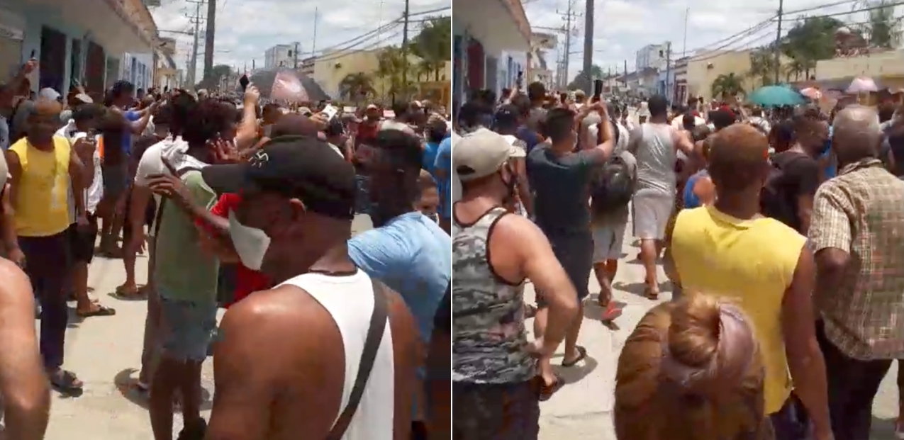 Cientos de personas protestan en un pueblo cubano contra el Gobierno