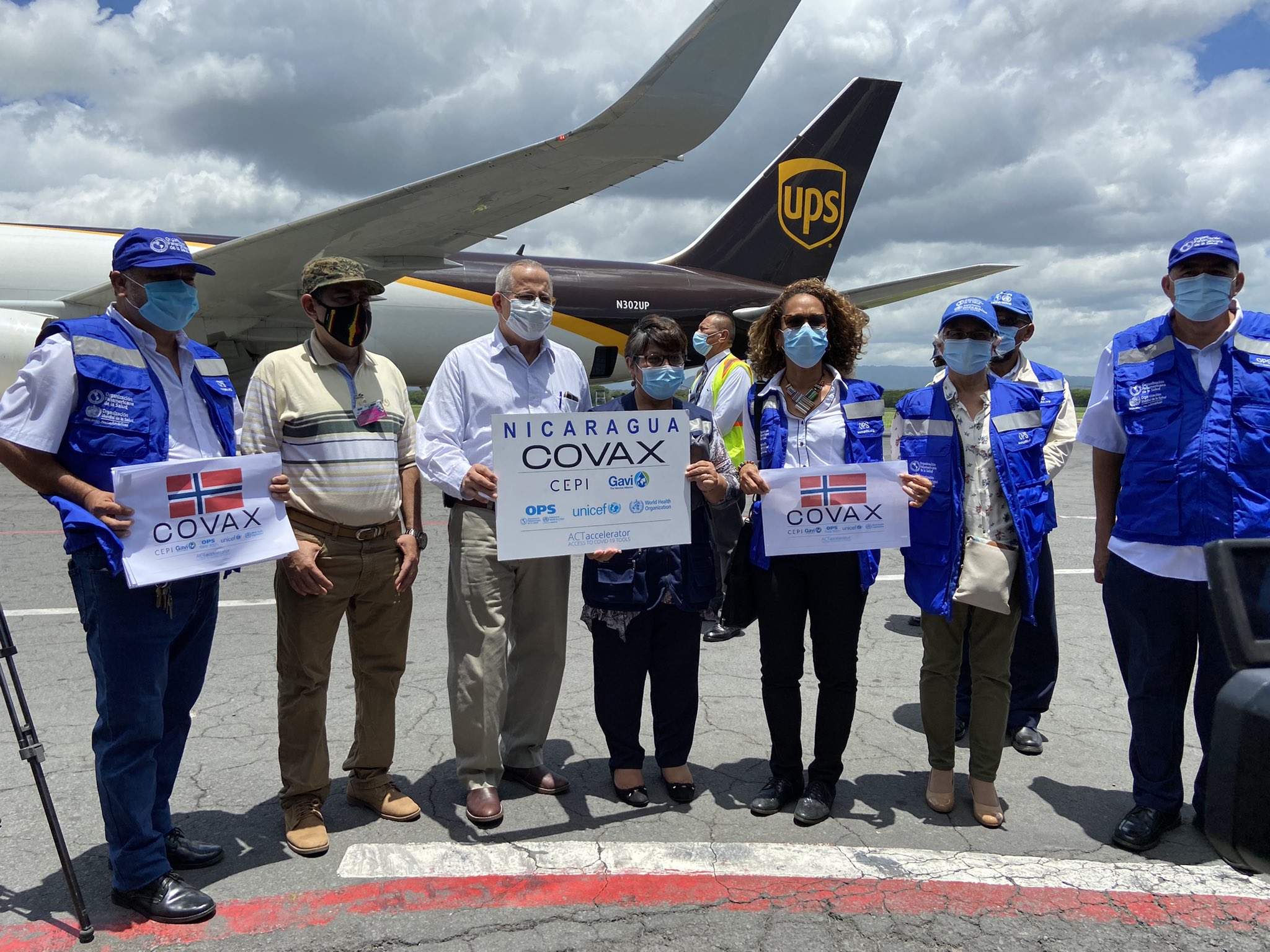 Nicaragua recibe 36 mil vacunas AstraZeneca donadas por Suecia a través de Covax