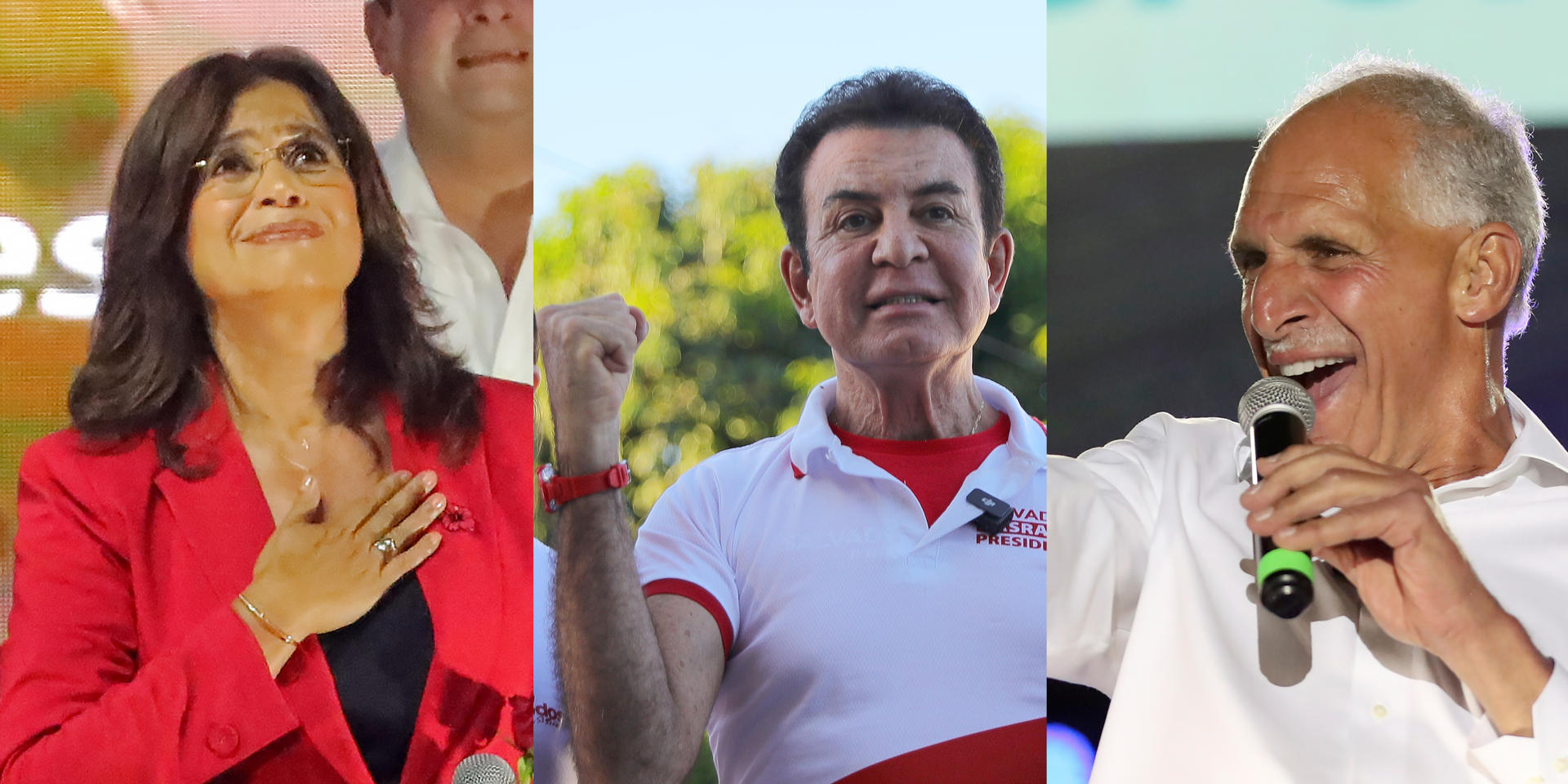 Moncada, Nasralla y Asfura, a la cabeza para suceder a Xiomara Castro en Honduras