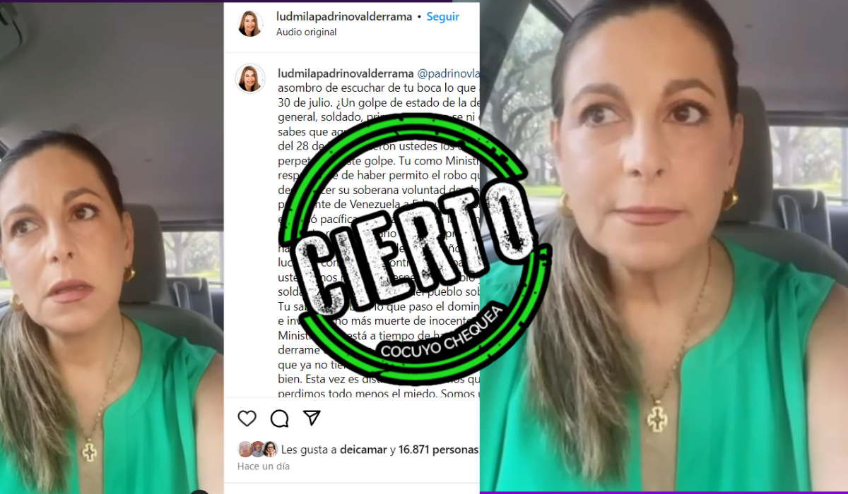 La prima, no la hermana, del ministro Padrino López sí publicó un video que lo insta a hacer “lo correcto”
