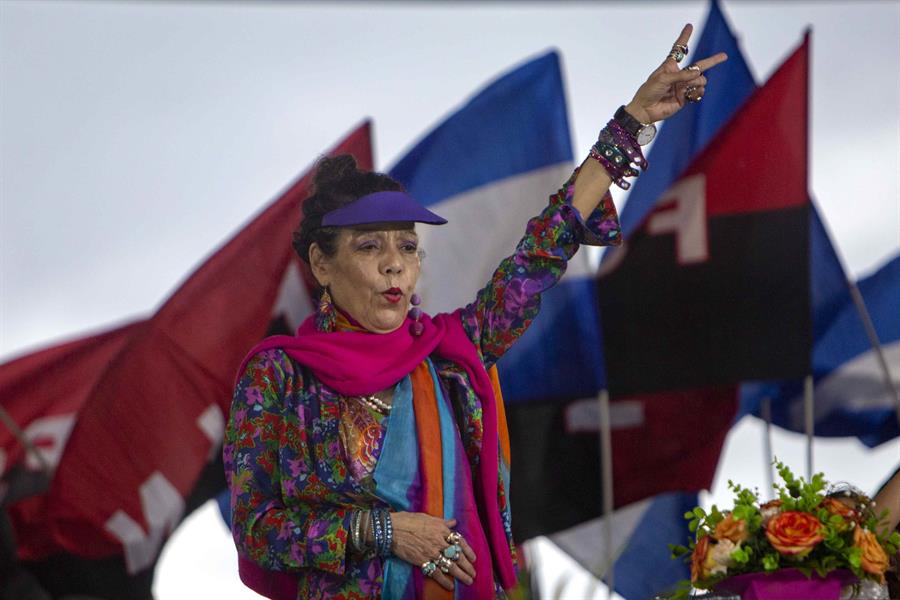 Rosario Murillo califica como «castigo» las sanciones impuestas en su contra