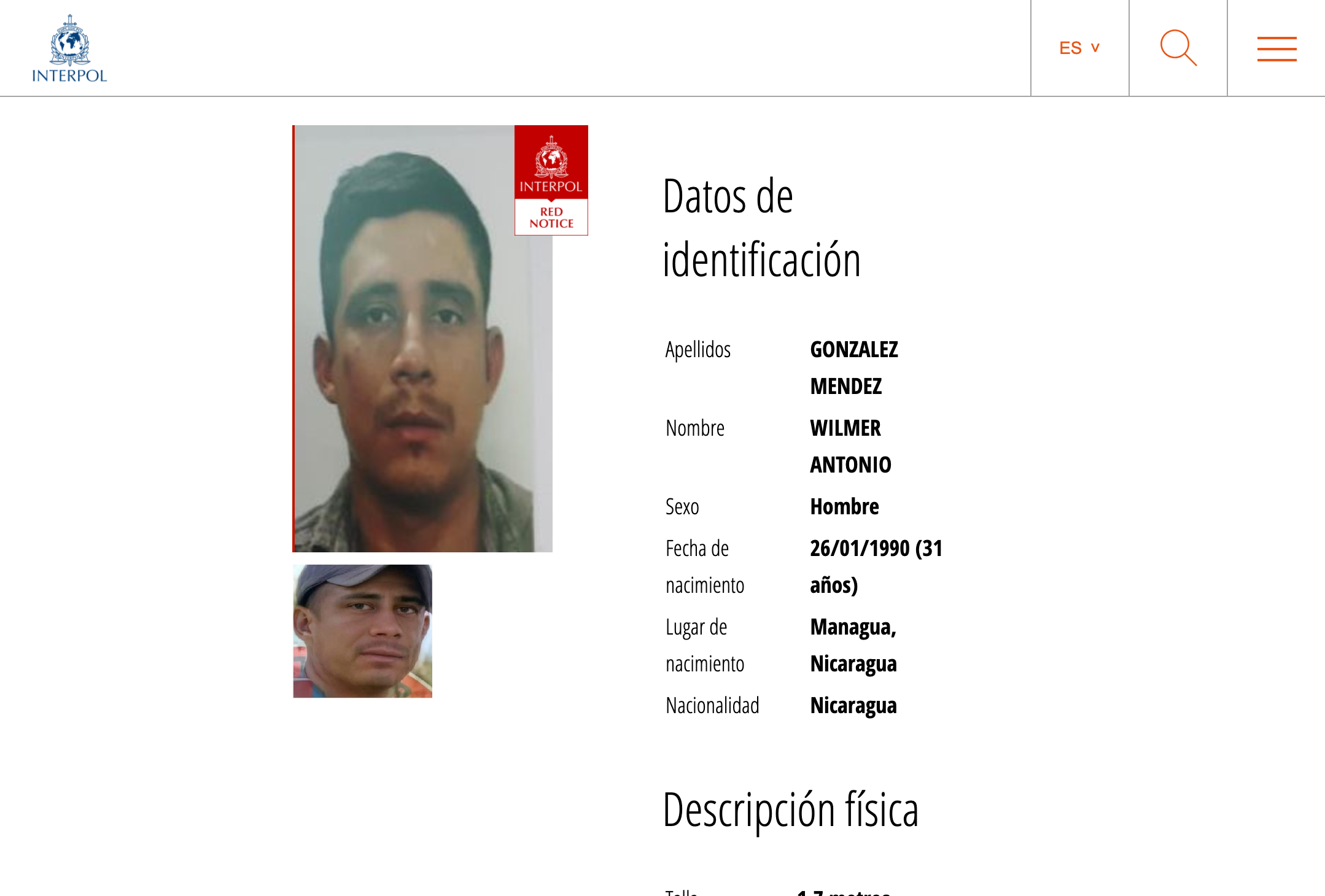Femicida de madre e hija en Mulukukú está entre los más buscado de la Interpol