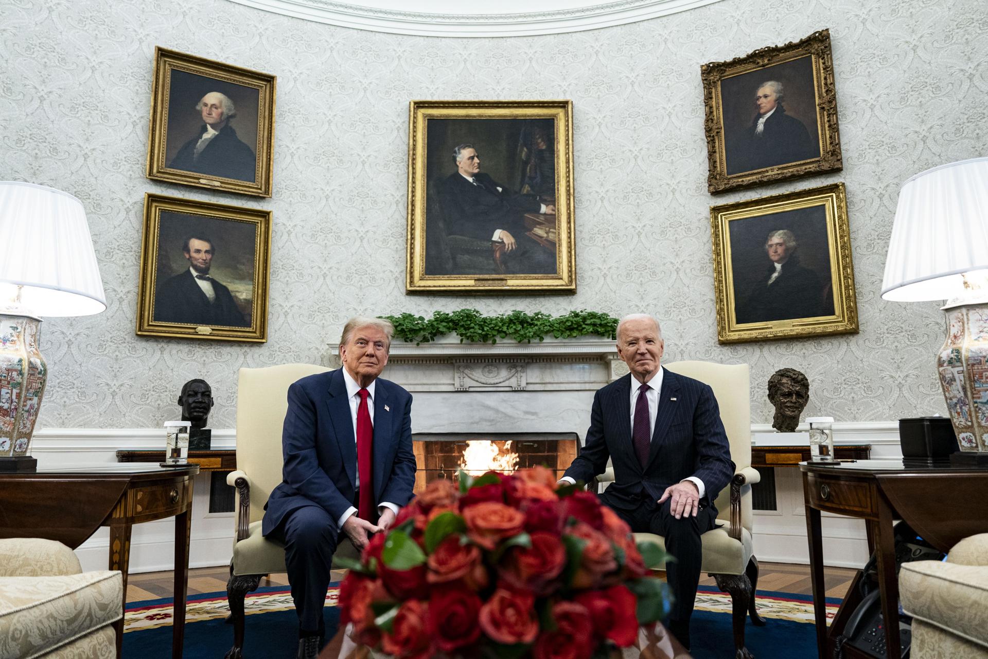 Trump destaca que «la política es dura» y agradece a Biden una transición pacífica