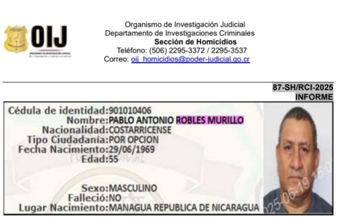OIJ: El “cerebro” del asesinato de Samcam está en Nicaragua