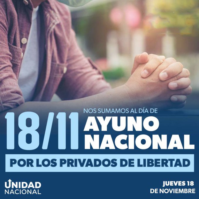 Convocan a un ayuno nacional por los presos políticos en Nicaragua