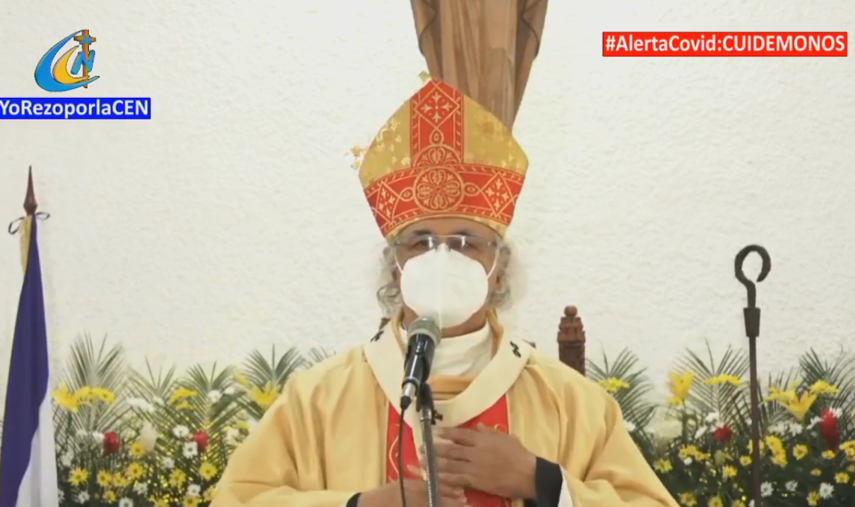 Cardenal Brenes preside primera misa, luego de una larga recuperación del Covid-19
